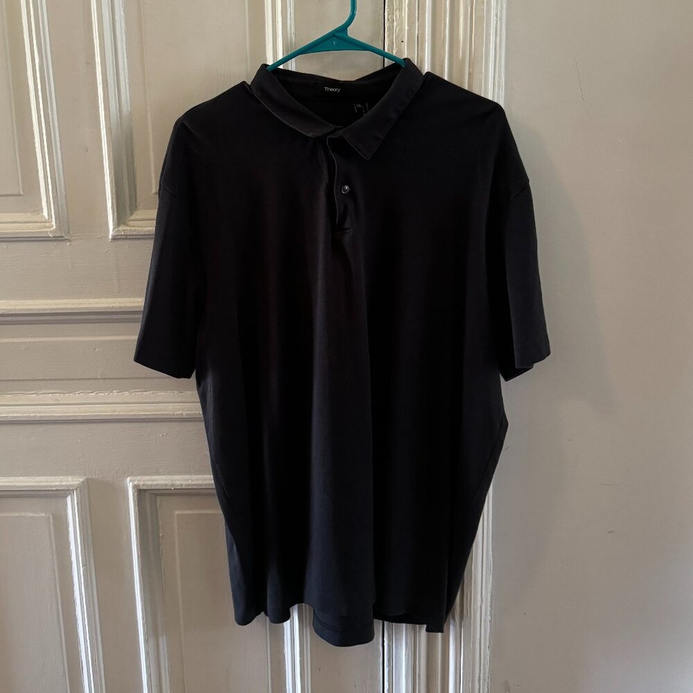 Theory dark gray polo